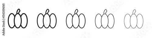 Capsicum icons. simple and modern vector icon designs