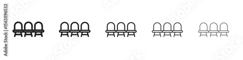 Cinema seat icons. simple and modern vector icon designs