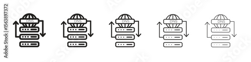 DNS icons. simple and modern vector icon designs