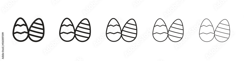 Fototapeta premium Easter eggs icons. simple and modern vector icon designs