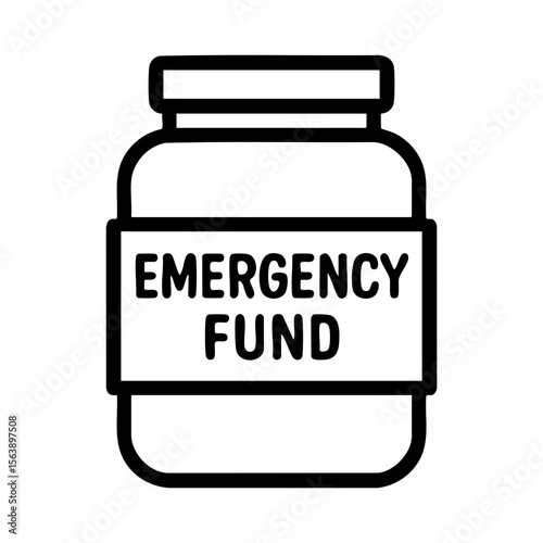 Emergency fund jar icon representing financial reserve for unexpected expenses