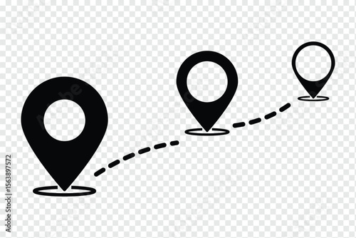 Location icon. Map pin icon set. location marker. location pin. Map pin icon vector illustration. Simple location pin icon on transparent background, perfect for maps, navigation and geographic eps 10