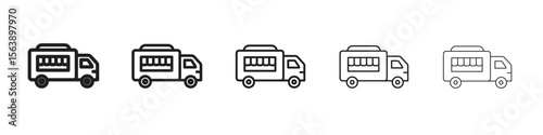 Food truck icons. simple and modern vector icon designs