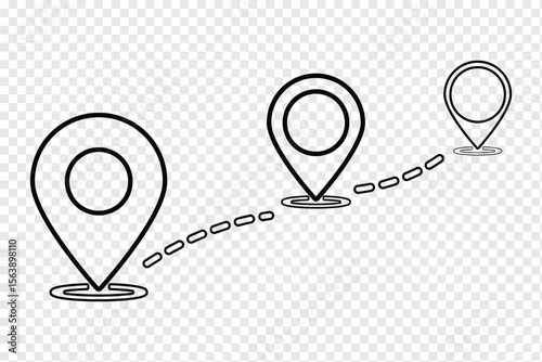 Location icon. Map pin icon set. location marker. location pin. Map pin icon vector illustration. Simple location pin icon on transparent background, perfect for maps, navigation and geographic eps 10