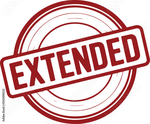 Extended red stamp text vector