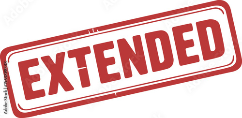 Extended red stamp text vector
