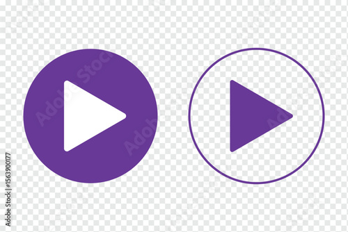video player button icon. Play button simple vector icon Trendy circle play button icon in flat style. Radio symbol, video player, arrow. eps 10