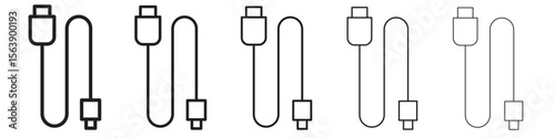 Phone cable icons. simple and modern vector icon designs
