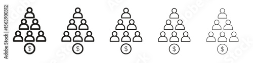 Ponzi scheme icons. simple and modern vector icon designs