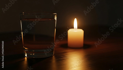 Wallpaper Mural candle in the glass Torontodigital.ca