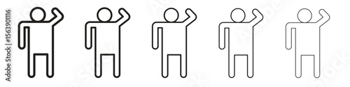Salute icons. simple and modern vector icon designs