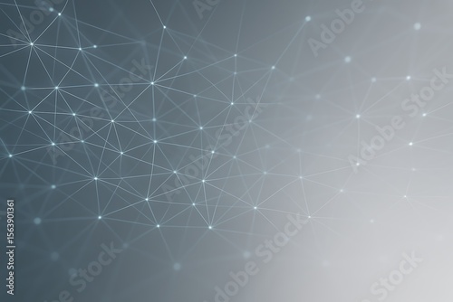 Abstract network of glowing white nodes connected by thin lines on a gradient background