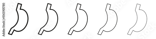 Stomach with Liquids icons. simple and modern vector icon designs