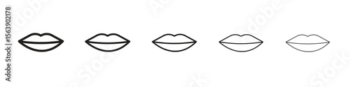 Thin lips icons. simple and modern vector icon designs
