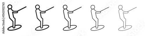 Wakeboarding icons. simple and modern vector icon designs