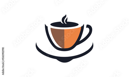 Cup coffee drink vector