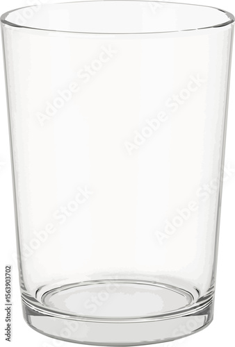 Transparent drinking glass