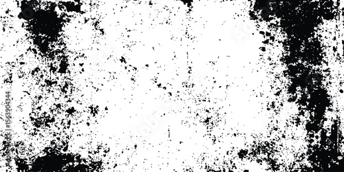 Rustic grunge texture with grain and stains Abstract noise background. Close-up of distressed ink paint texture. Rough black and white distressed vector texture. High-resolution, Abstract background. 