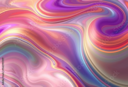 Wallpaper Mural Hypnotic, swirling chromatic gradients forming abstract fluid waves,  wallpaper,  fluid Torontodigital.ca