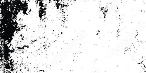 Rustic grunge texture with grain and stains Abstract noise background. Close-up of distressed ink paint texture. Rough black and white distressed vector texture. High-resolution, Abstract background. 