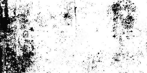 Rustic grunge texture with grain and stains Abstract noise background. Close-up of distressed ink paint texture. Rough black and white distressed vector texture. High-resolution, Abstract background. 