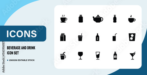Beverage and Drink Icon Set