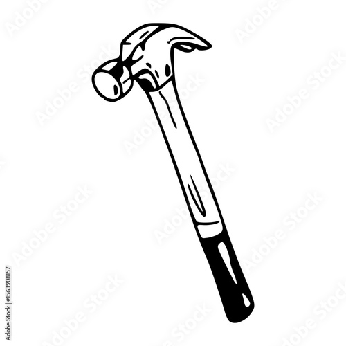 claw hammer clipart - construction tool vector