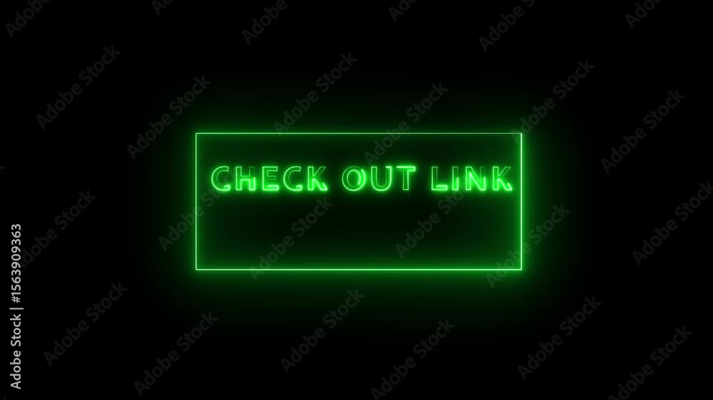 Neon Text Check out Link in Description Lower third Animation on black background. Neon Text Check out Link in Description Lower third Animation on black background.