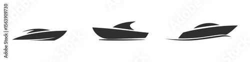 Boat icon set, vector illustration.