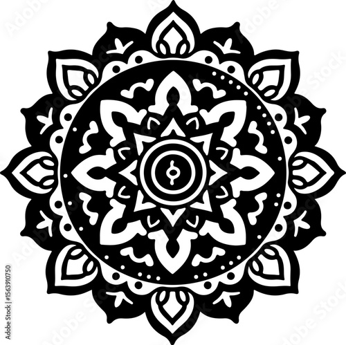 ornamental round lace pattern mandala