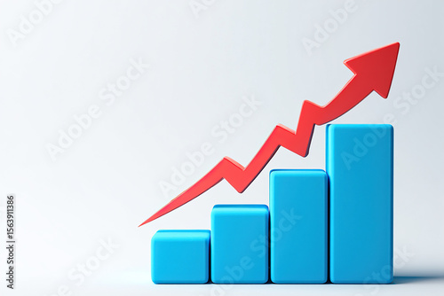 Free Download Ascending Heights A Visual Representation of Growth and Progress with a Dynamic Red Arrow Chart Symbolizing Upward Trajectory and Positive Development in Business - GFXLoad