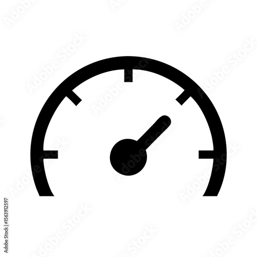Speedometer icon. Simple speedometer gauge design. Speedometer illustration for dashboard, app interface, or website. This speedometer graphic is perfect for speed, performance, and progress concepts.