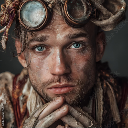 Professional photo of a person full of desires and hopes, already living in the future. Artistic lifestyle photoshoot.