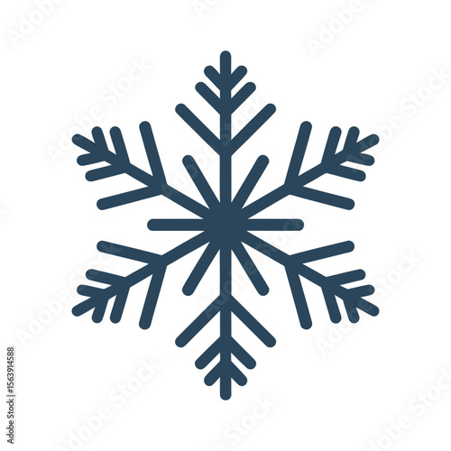 snowflake Silhouette on white background