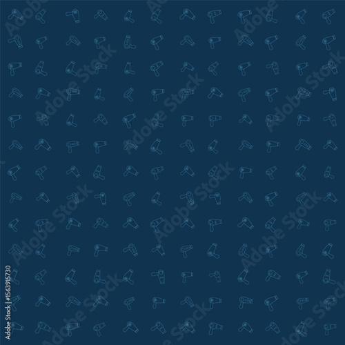 Modern vector hair dryer pattern for elegant creative beauty salon design
