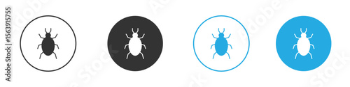 Bedbug icon solid style. Flat vector illustration.