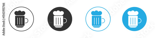 Beer icon solid style. Flat vector illustration.