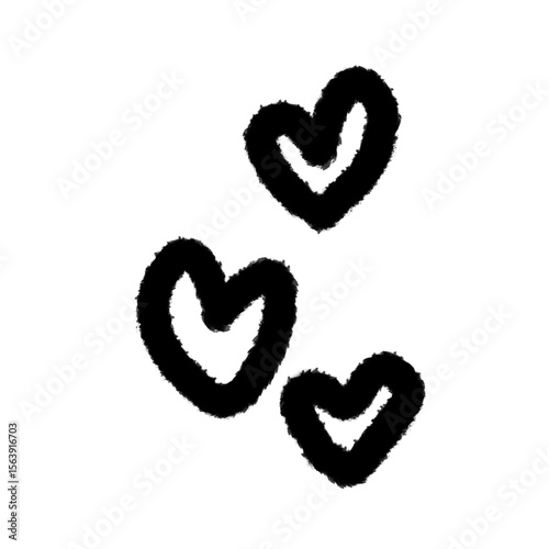 heart love png design cartoon handwrite clipart doodle element cute and kwaii for kids kindergarten