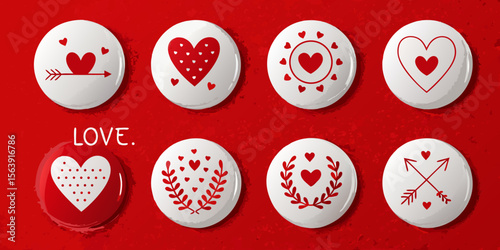 red valentine icons