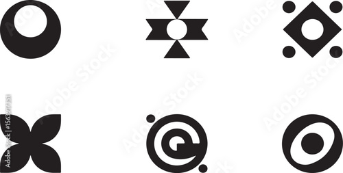 Modern Abstract Shapes - Black & White Design