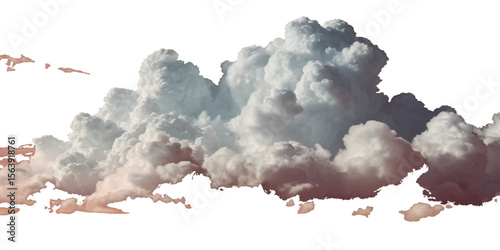 Realistic vector cutout clean white cloud transparent backgrounds special effect. Concept of storm and cloudscape. Fog or cloud on an isolated transparent background.	