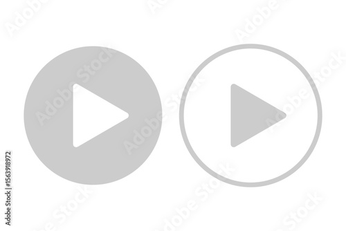 play button icon. Single and Set , Play button sign and symbol.