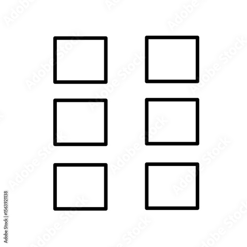 Set of geometric shapes quadrangle, circle icons collection, slightly rounded Vector design on white background.