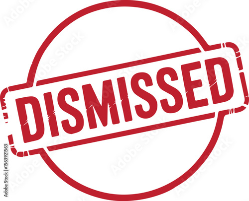 Dismissed red stamp text vector