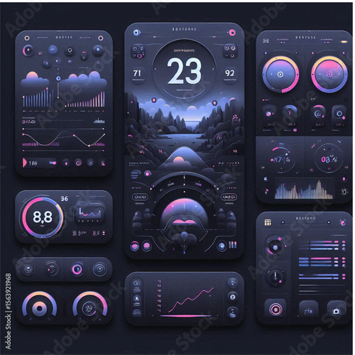 Dark Mode Control Panel – Vector Admin UI