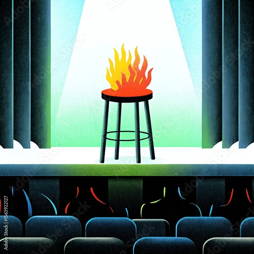 3d render of a modern chair with a table