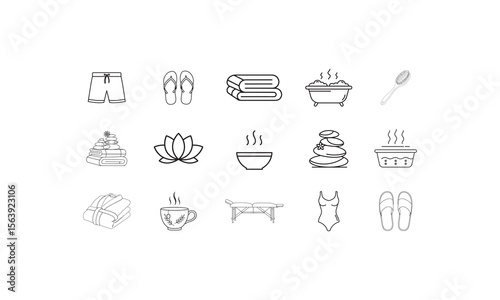Spa and Wellness Icons Collection relaxation massage