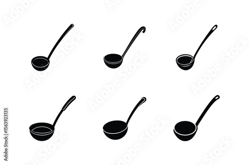ladle silhouette vector illustration