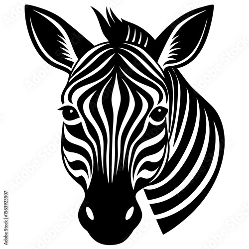 zebra head vector
