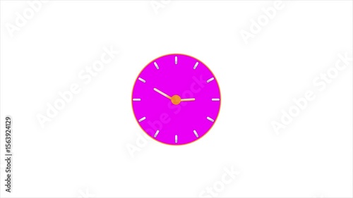 Abstract digital clock icon animation, analog new clock icon animation simple. wall clock simple icon video.